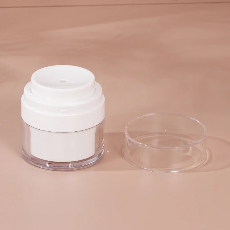 Custom 15g 30g 50g 100g Packaging Container Baby Cream jar PP Plastic Airless Cream Jar With Lids