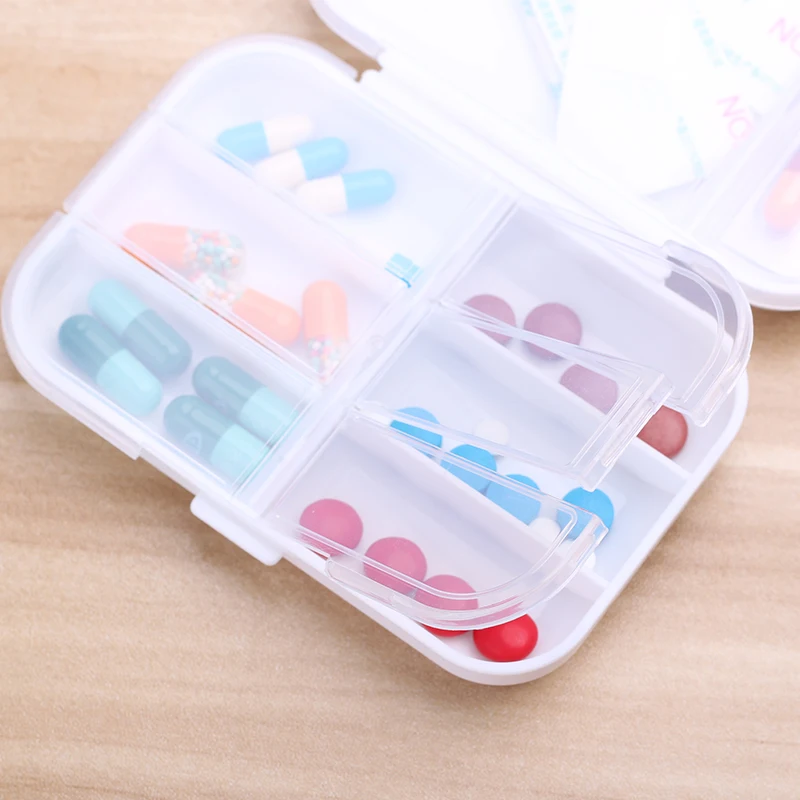 Mini Portable Plastic Pill Organizer Medicine Case Pill box for Daily and Travel Use