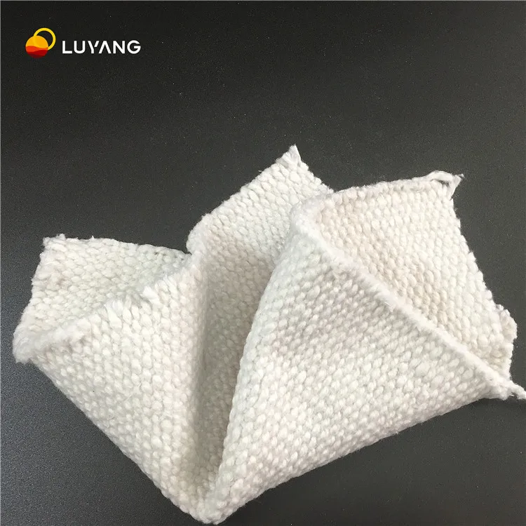 Alumina-Silicate Fire Resistant Ceramic Fiber Fabric Smokeless Nonsmoke Heat Treated Ceramic Fiber Cloth