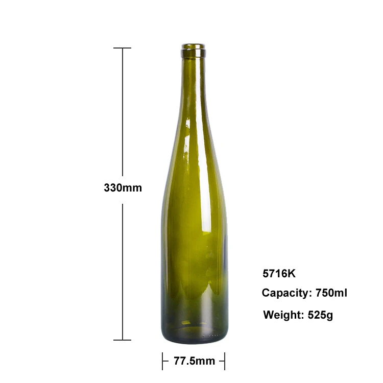 Sell well regular empty rhine glass bulk wine bottles 750ml CY-1069