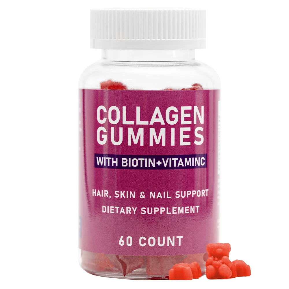 Sugar Free L-Glutathione Collagen Glow Gummies Providing Energy Gummies Collagen Vitamin C And L-Glutathione