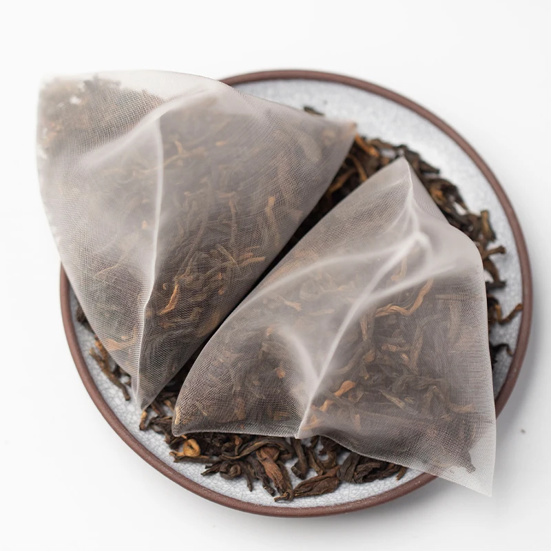 Custom Logo Ruby Black Tea bag 6g wholesale boba bubble milk tea leaves pouch Triangle tea bag