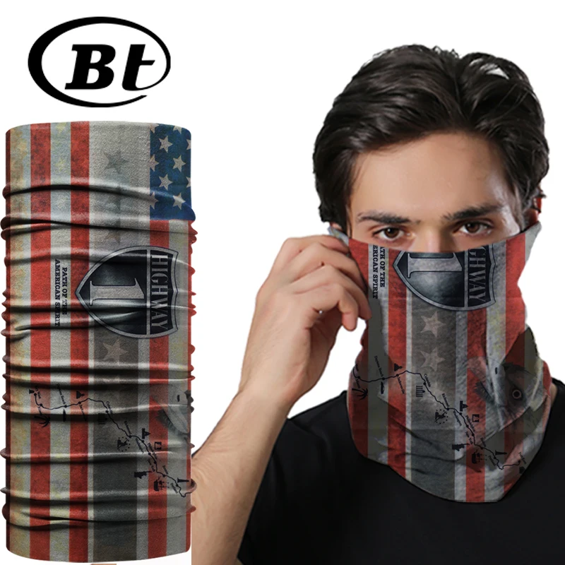 American Flag Multifunctional Seamless Custom Neck Tube Design Your Own Bandana Reusable Headband Ply FaceMask For Kids Designs