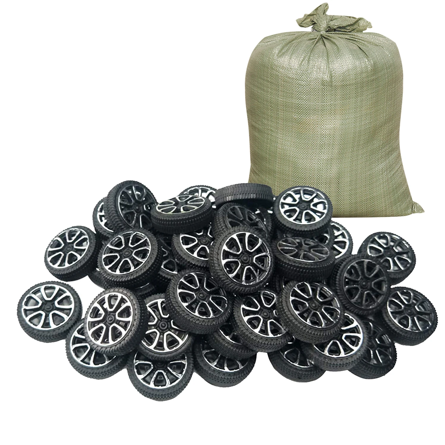 Premium 28mmx10mm Plastic Toy Car Tires Molded Small Toys Spare Complete Parts Accessory Wheels