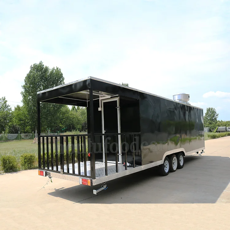 Hot selling mobile food cart franchise truck trailer for