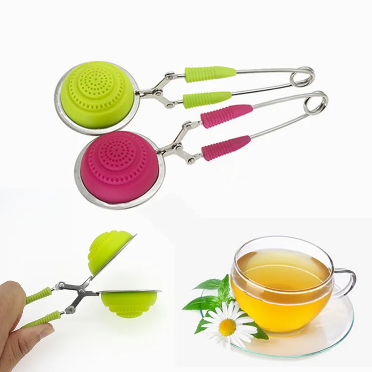 2019 creative gadgets stainless steel travel tea tools infuser ball silicone tea strainer filter