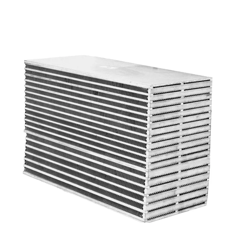 Cheap price aluminum oil cooler core racing car intercooler core tube fin to plate and fin core
