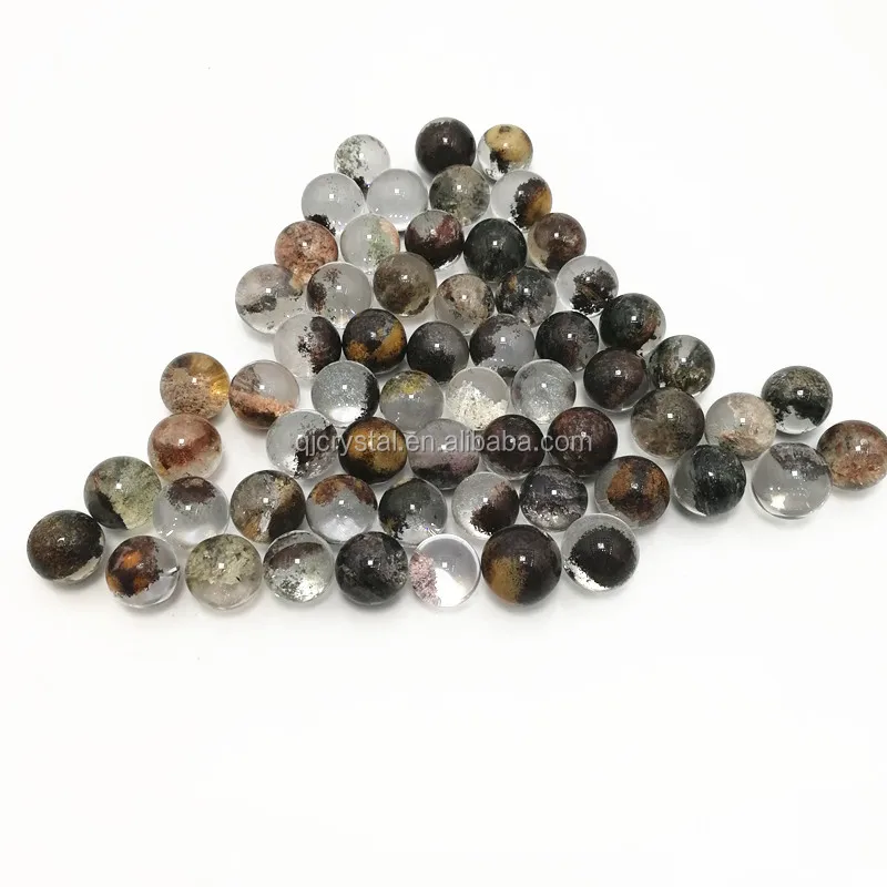 Top Quality Unique natural Phantom quartz mini ball ghost crystal sphere for sale
