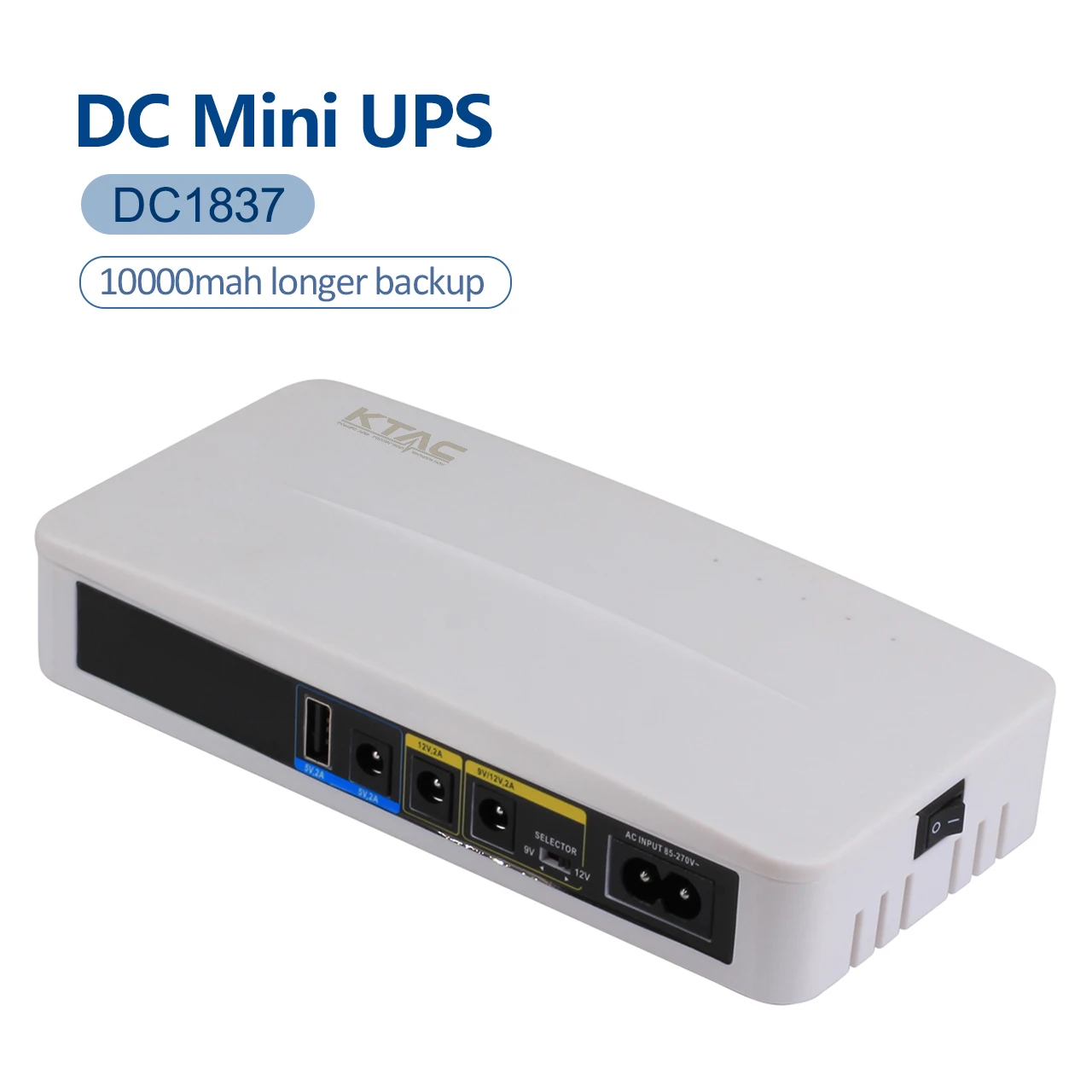 Mini dc UPS input 110V 220V 10000mAh output DC 9V 12V 15V 24V UPS Power Bank For Wifi Router Webcam CCTV Camera