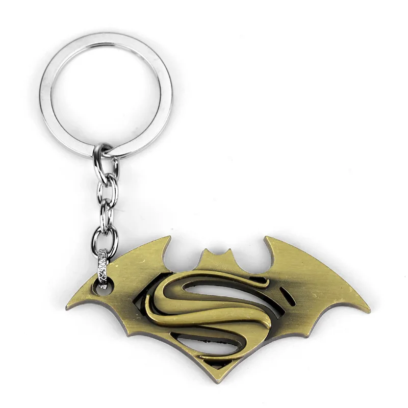 
Shtone Super Men Metal Keychain High Quality DC Universe Keyring Bat Super Hero Man Key Chain 