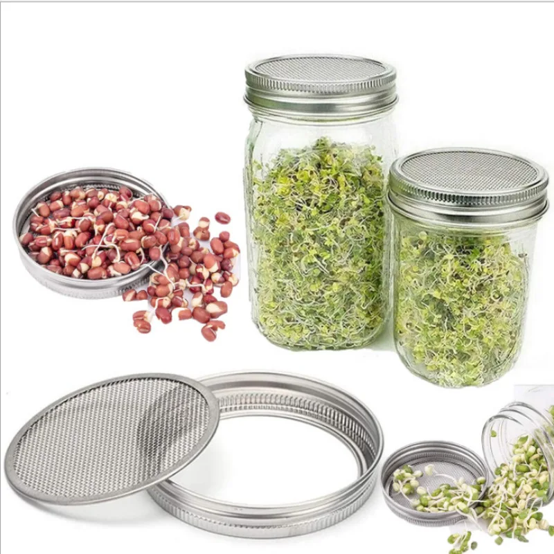 Mason jar special 70mm 86 mm SS304 20 Mesh 304 Stainless Steel Sprouting Jar Lids