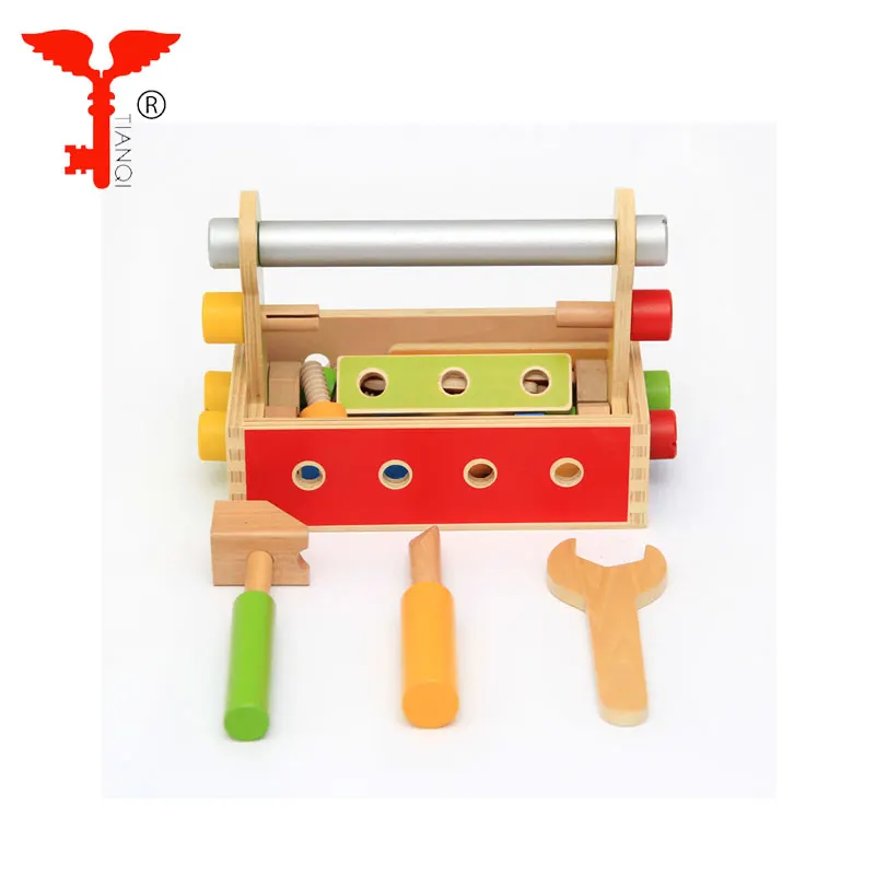Wholesale cheap mini wooden toy tool box for kids