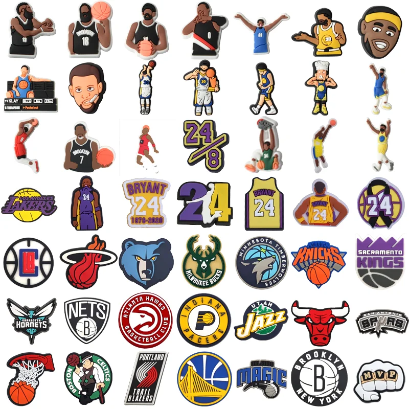 Лидер продаж аксессуары для украшения обуви из ПВХ популярный обычный логотип баскетбольной команды наизнанку 2 Сабо роскошные подвески