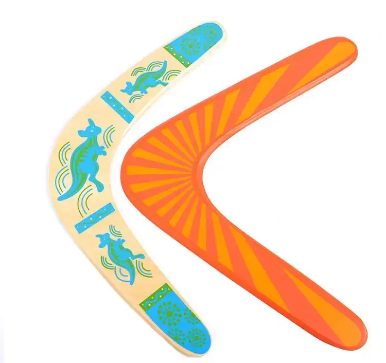 Factory Outdoor Boomerang V Shaped High Grade Wooden Boomerang Flying Disc Sports Toy For Children And Adults