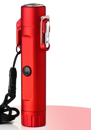 Outdoor Waterproof Emergency Light With Illuminated Dual Arc Charging Lighter