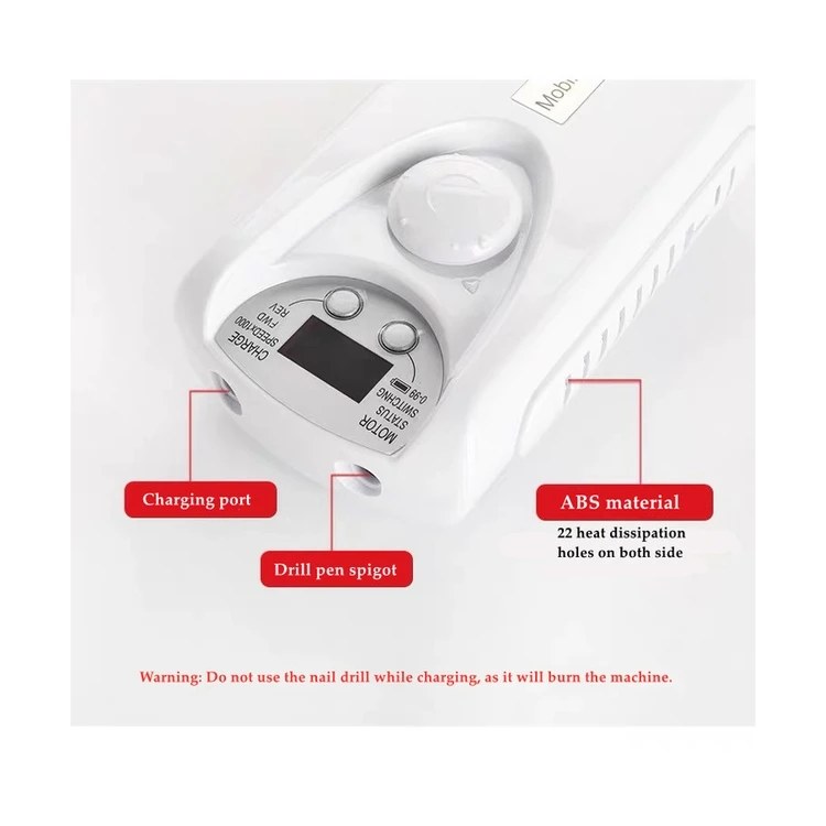 
Factory Wholesale Professional Metal Drill Nail 30000 RPM Nail File Electric Drill Machine Electronic Nail Drill 