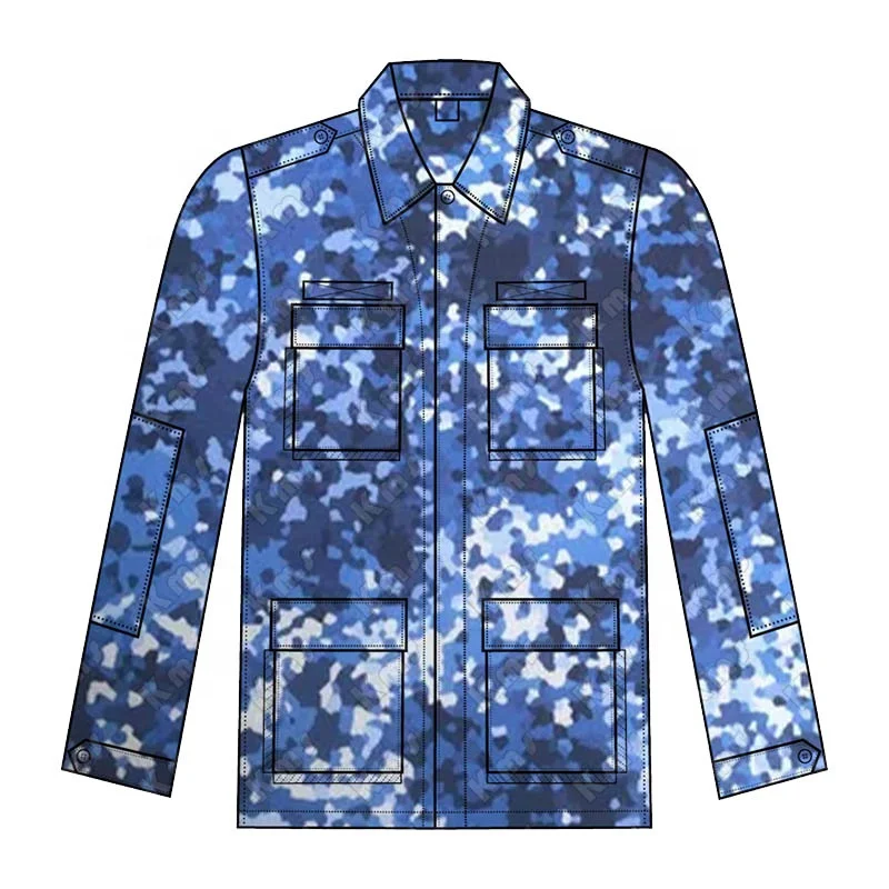 KMS OEM Combat Tactical Suit Pantalon Uniforme Tactico Blue Digital BDU Tactical Clothing Camouflage Uniform For Men Training