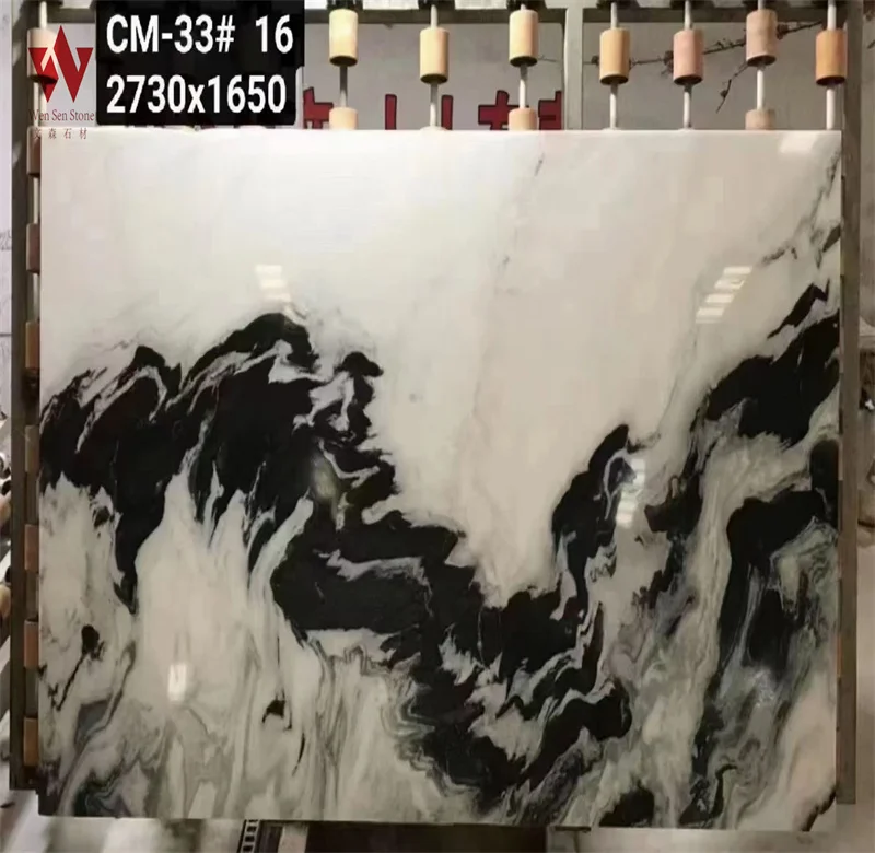 panda white marble stairs price stone in white color with black veins cutting