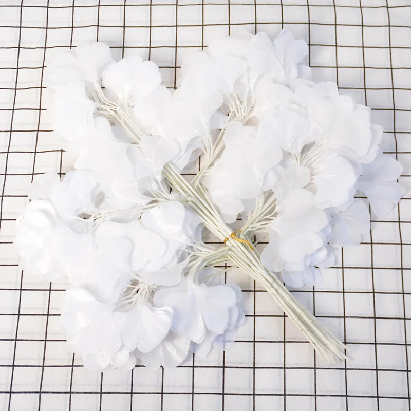 3D artificial decoration of ginkgo tree branches and leaves three-dimensional