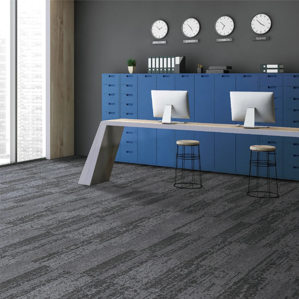 HJ eco-friendly Office floor carpet tiles 500 x 500 customization executive office carpet nylon exhibition carpet tiles