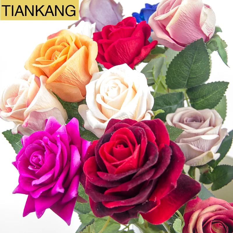 Artificial Wholesale Flowers Rose Bouquet Artificial Rose Flowers Wedding Decorative flower