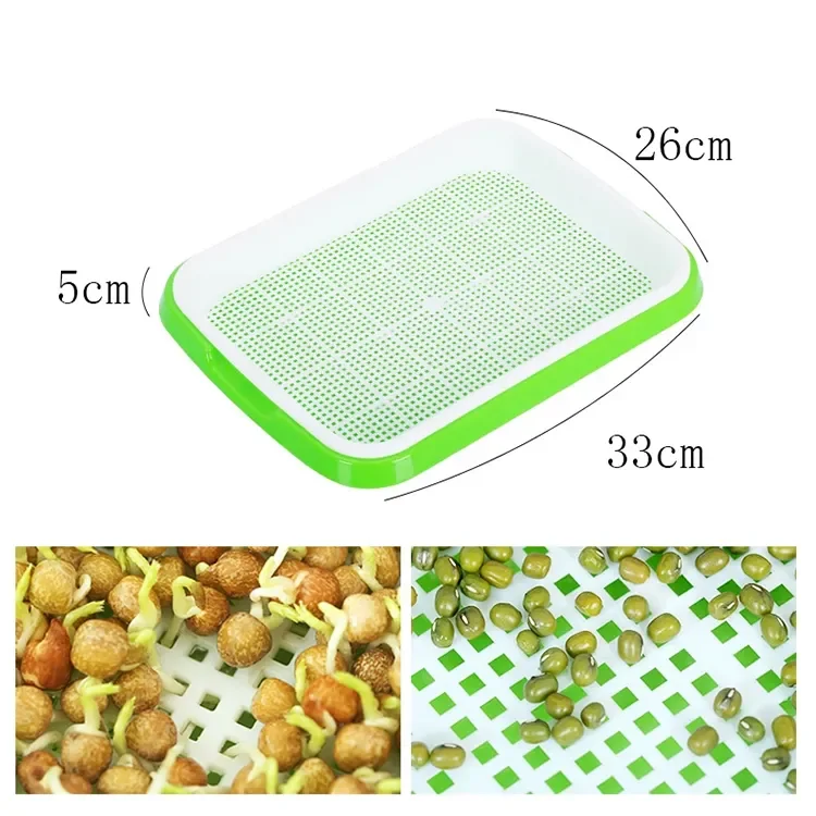Sprouting Pea Bean Peanut Hydroponic Planting Nursery Seedling Microgreen Tray For Soilless Cultivation Germination Plate