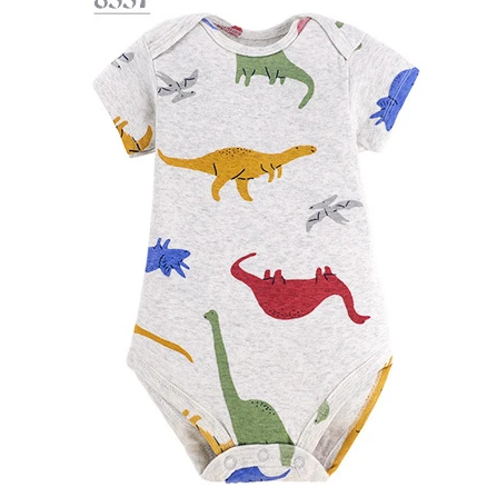 0-24 Months Pureborn Baby Boys Girls Short Sleeve Romper Baby Unisex Cotton Rompers