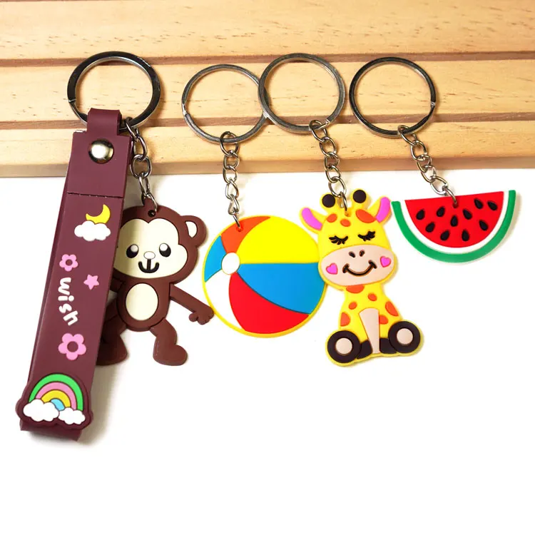 Customizable Llaveros De Goma Llavero Ring Silicone Bracelet 2D 3D Pvc Custom Logo Rubber Silicon Keychain
