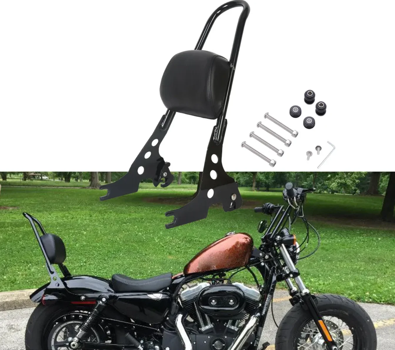 Motorcycle BackRest For HarleyDavidson Sportster Bobber Like XL1200 XL883 XL 1200 883 Seventy Two Custom Iron Low SuperLow