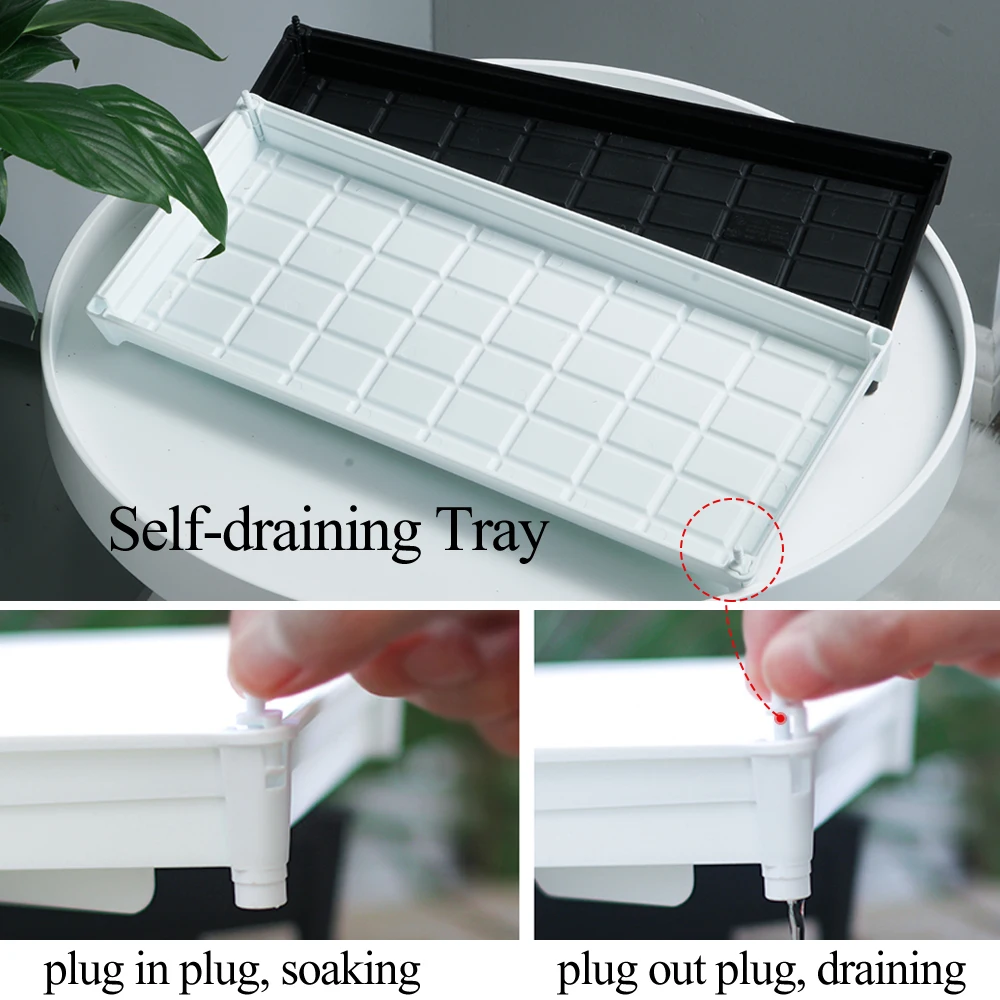 
High Quality Wholesale Drain Cheap Food Plastic Tray For green planter /succulents tray 