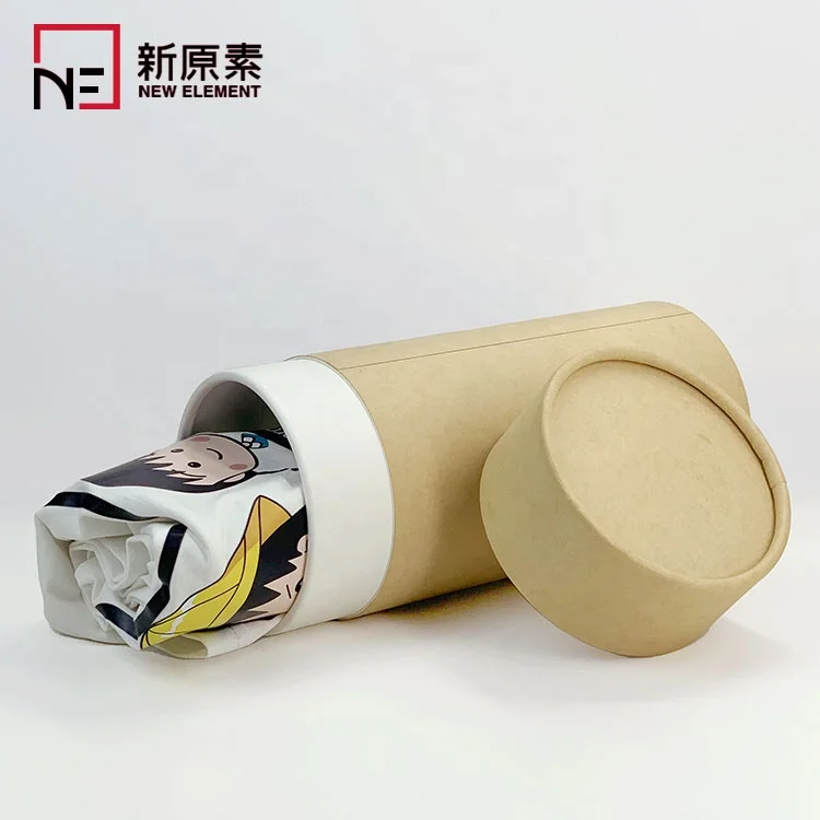good price round shape clothes gift packaging kraft paper tube with logo