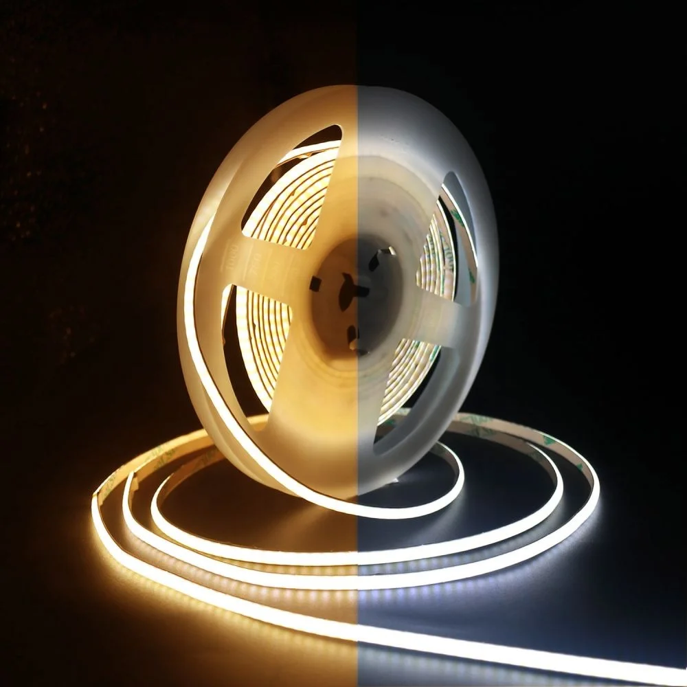 5V12V24V 4MM COB576 White + White light strip temperature self adhesive wire low voltage linear flexible soft ceiling cabinet