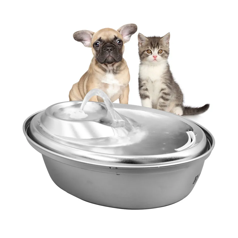 Automatic Pet Water Dispenser Electric Stainless Steel Pet Water Fountain Stainless Steel Automatic Cat Water Dispenser