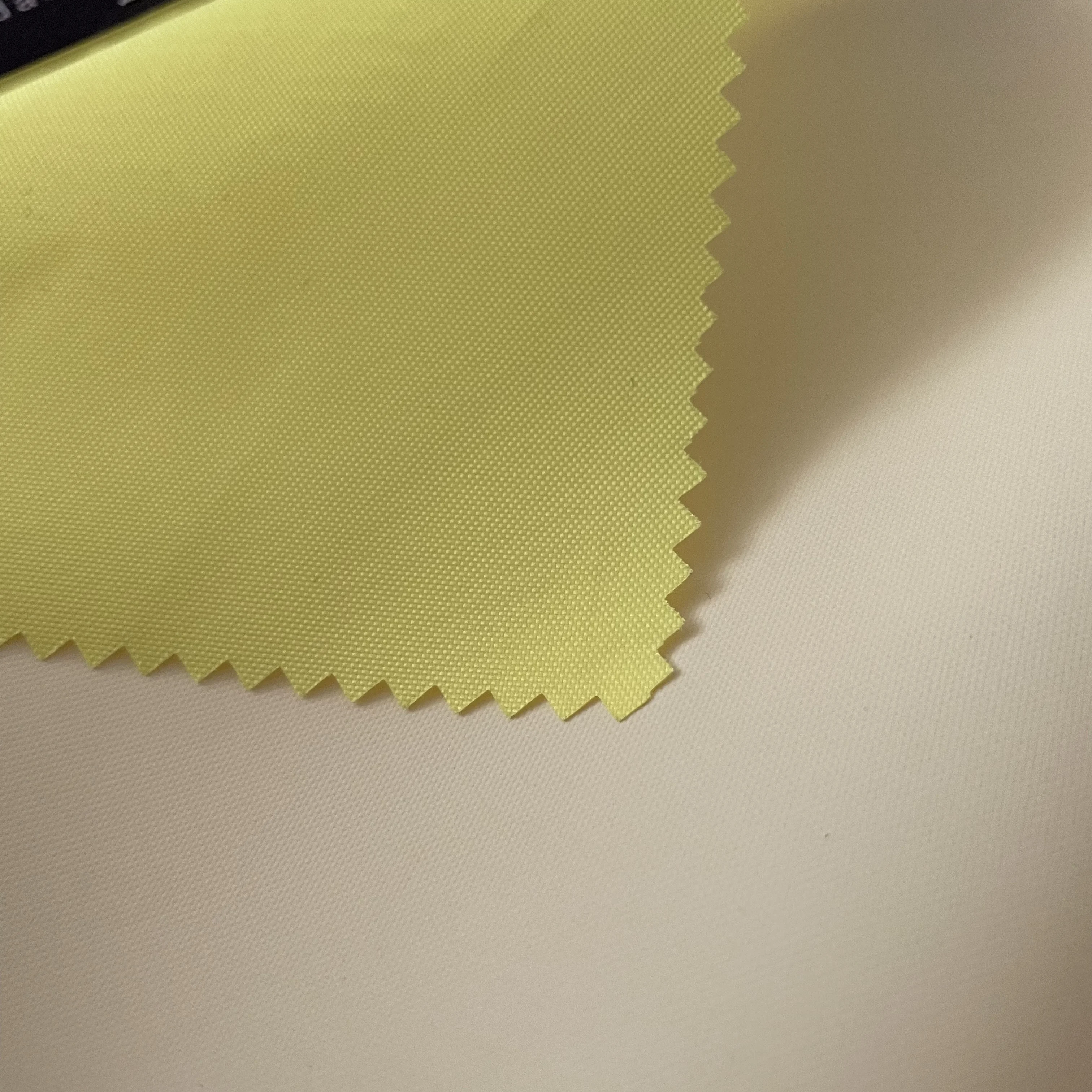 100% Polyester Fluorescent Yellow Color Oxford Flame Retardant Coated Fabric for Reflective vest