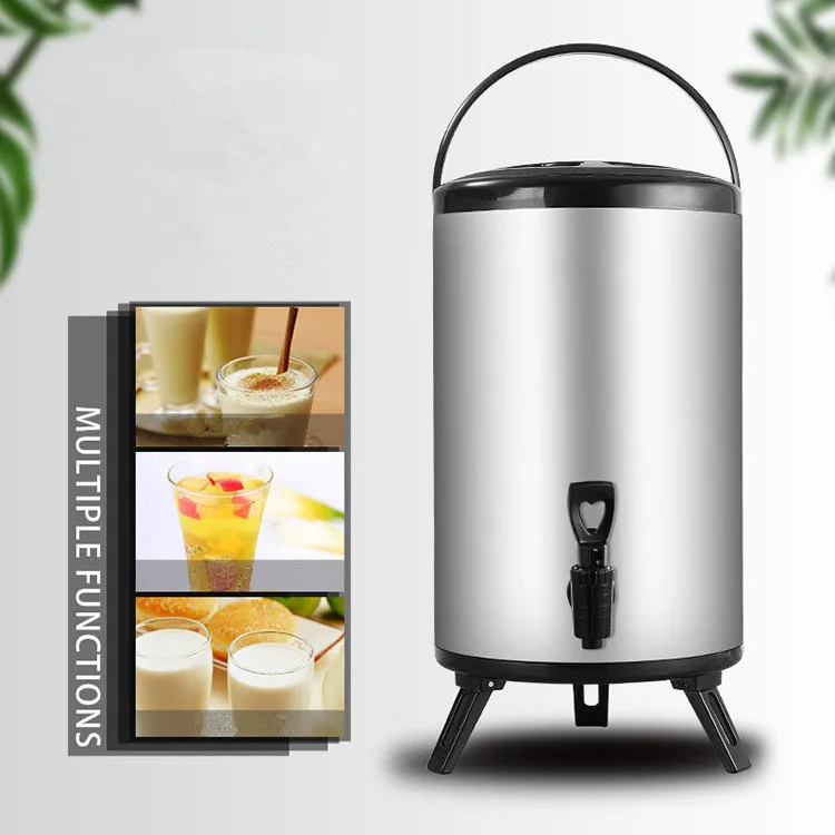 Double Wall Keep Temperature Cold/Warm Multi Capacity Heat Insulation Milk Tea Barrel Thermos Bucket with Tap