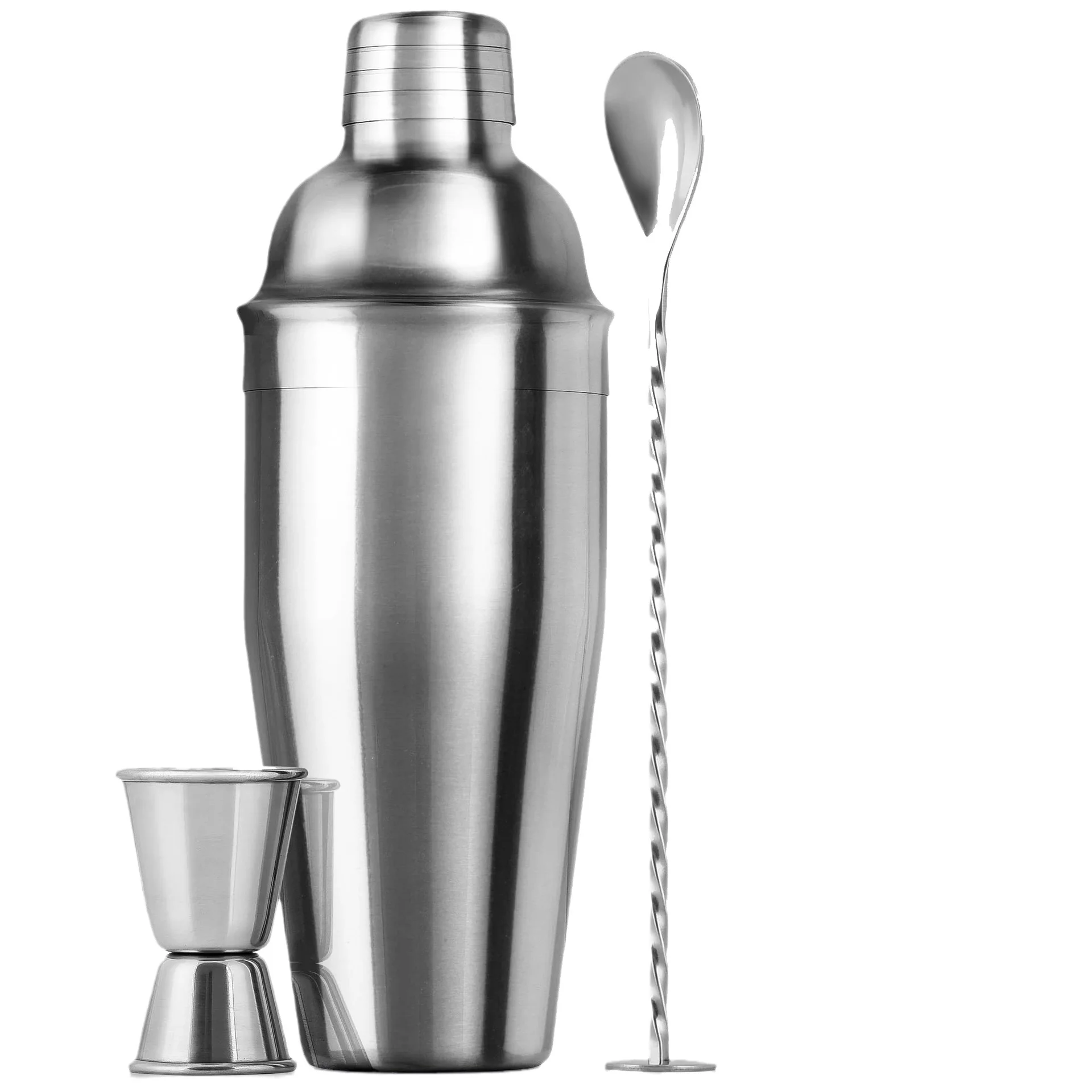 24oz Cocktail Shaker Bar Set Professional Margarita Mixer Drink Shaker and Measuring Jigger & Mixing Spoon Set