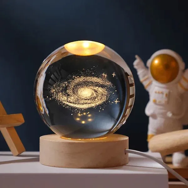 3d светодиодный хрустальный шар Млечный путь лампа светящаяся Планетарная галактика ночной свет