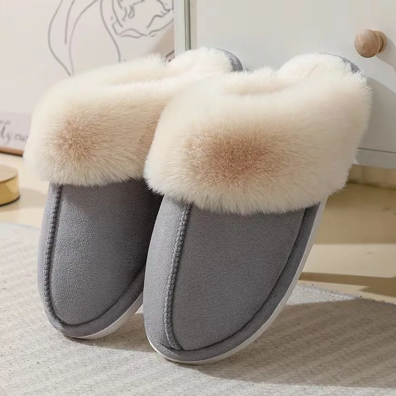 Hot selling big size slippers wholesale non-slip fashion fur  most popular in slides slippers