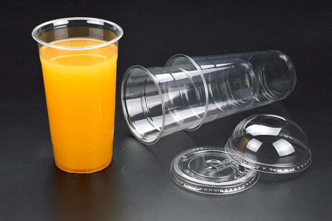 wholesale custom printed clear milk tea cups transparent cup reusable bubble tea plastic cup with lid