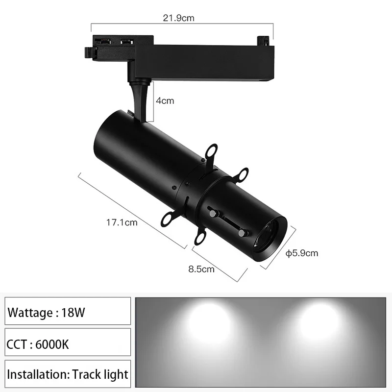 Shapeable cob led track rail light 18W  21W  suitable for museum Art gallery painting exhibition