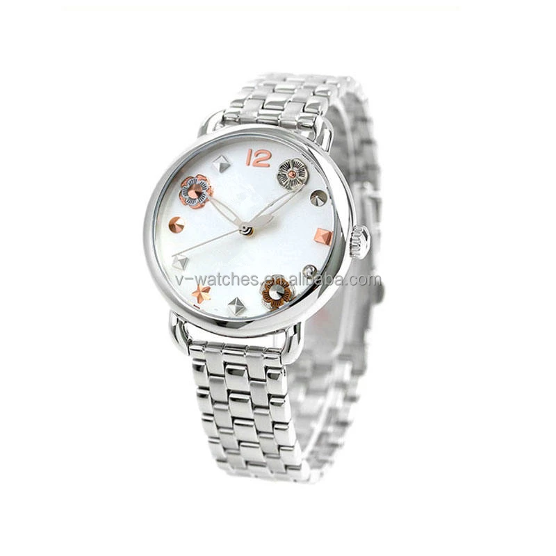 Women rose gold tone stainless steel luxury watches wholesaler  ad lady fashion watch customized reloj dama watches