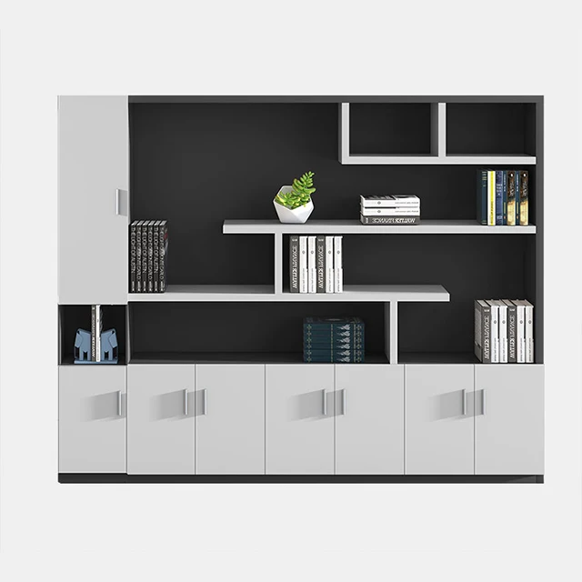 
Optional dimension and colors tall melamine open file storage shelf swing open white storage file cabinet 