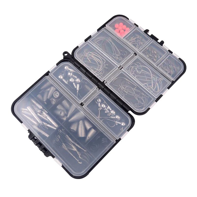 iLure Use Widely Fishing Accessories Hooks Swivels Lead Sinker With Ring Carp Fishing Tackle Boxes Angling
