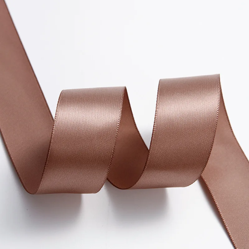 Wholesale White/black Printed Satin Fabric 100pieces Per Bag Ribbons Color Single/double Face Plain 100% Polyester Silk Elastic