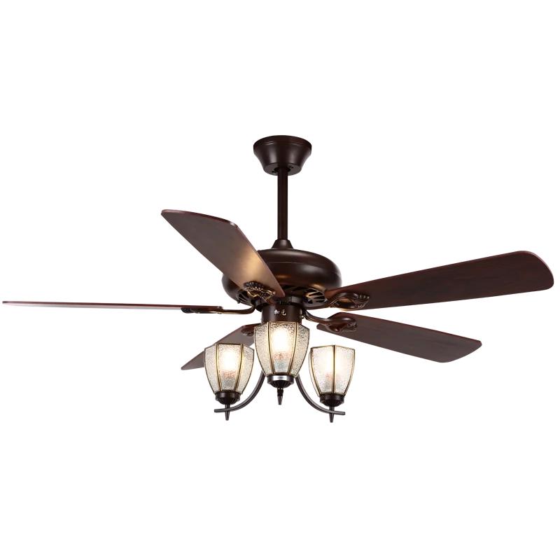 New Design Modern 46 inch Black 3 Blades Living Room Decorative Ceiling Fan With Light