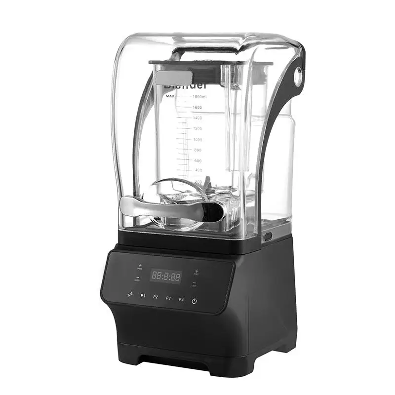 snow cone machine heavy duty ice blender Juice industry silent juicer High-power sound proof cover blender with soundproof cover
