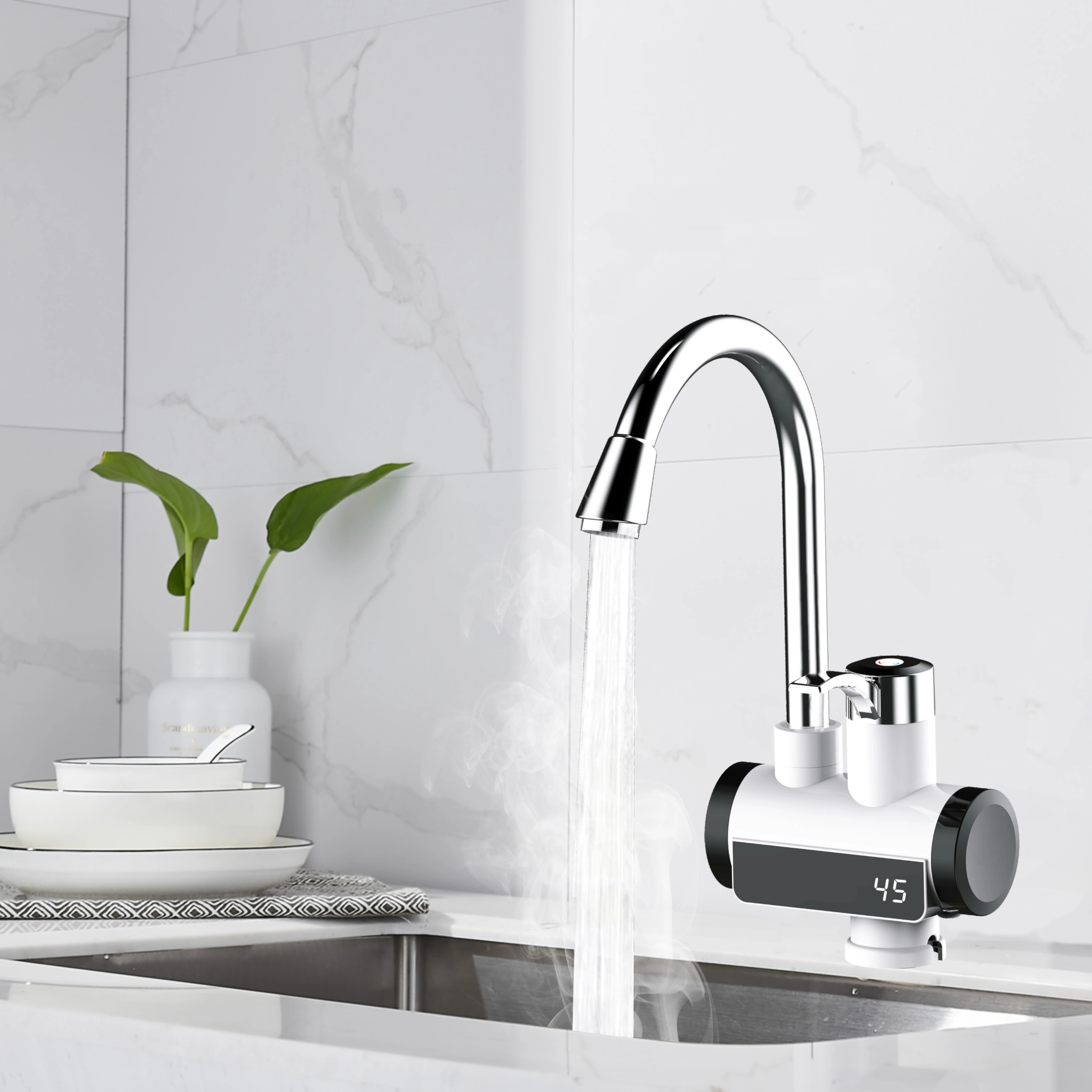 Fudeer instant hot water tap robinet instant electric water heater faucet torneira  for kitchen sink or bathroom sink