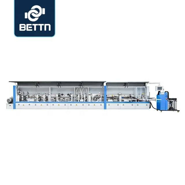 Laser PUR High Speed automatic Edge Banding Machine pre-milling corner rounding With Quick Melt Glue Pot