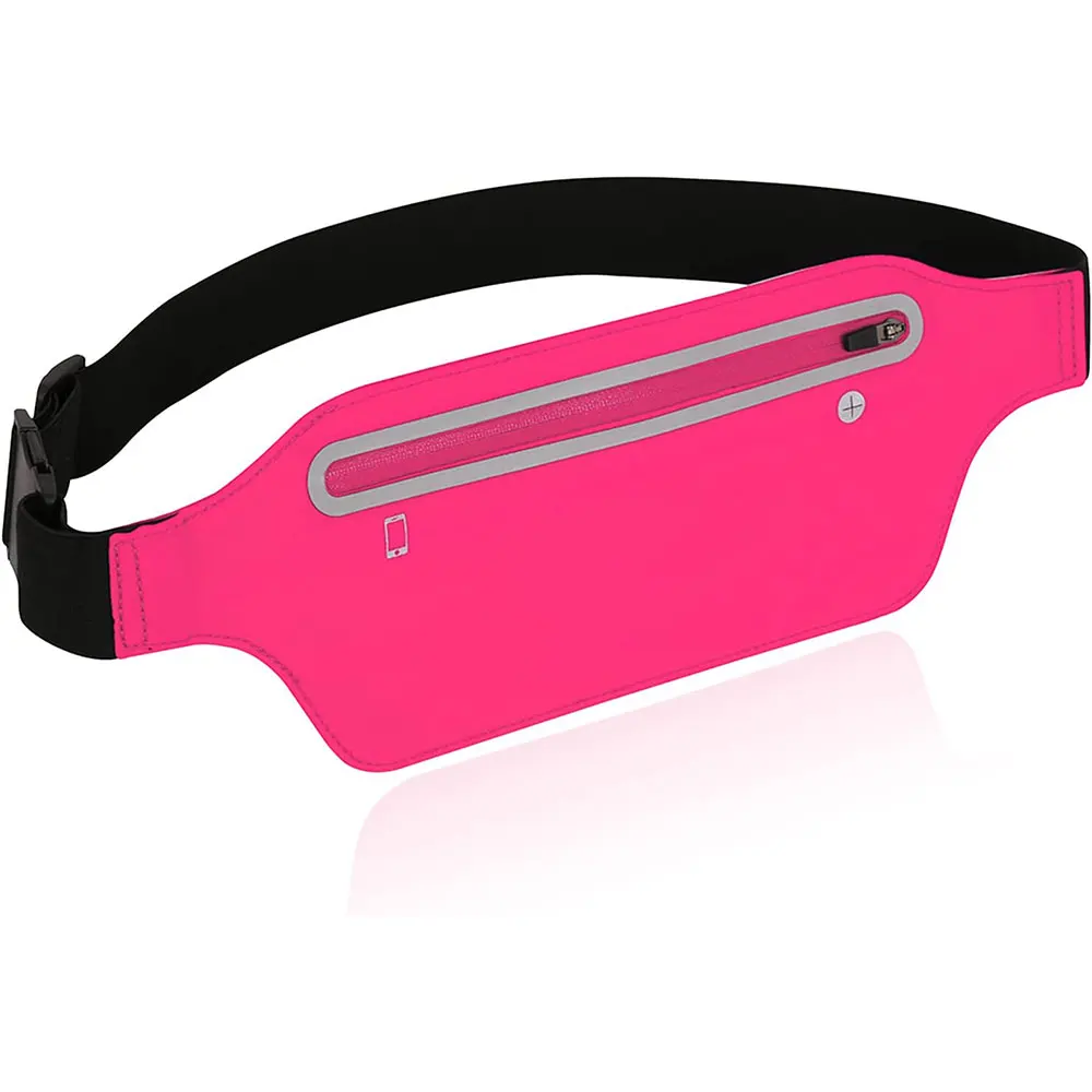 Waterproof Fanny Packs for Women,  Fanny Pack for Men, Adjustable Running Belt Waist Pack Slim Expandable Pocket Belt Black