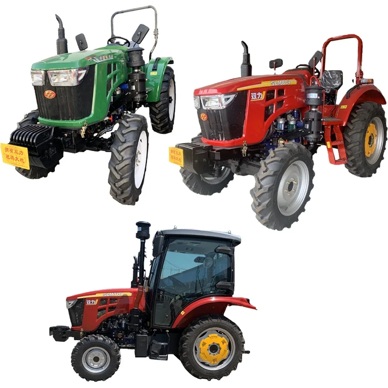 80hp farm garden tractor 4X4 Wheel Farm Tractor with front loader with optional parts Industrial tractors electric engineering